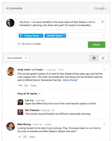 Google+ comments into Blogger