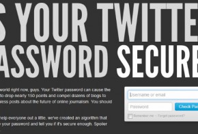 Twitter is your password secure