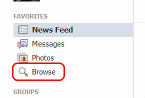 Facebook Graph Search Browse