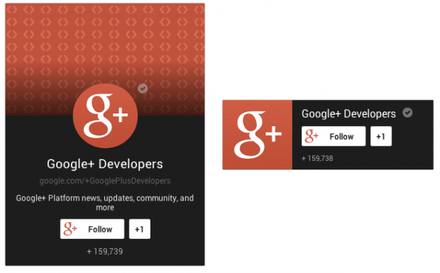 Google + page badge