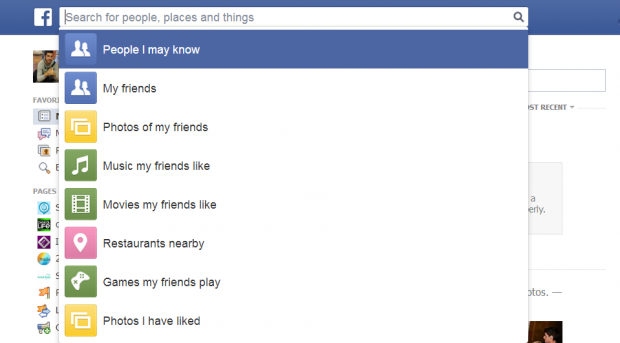 Facebook Graph Search Bar