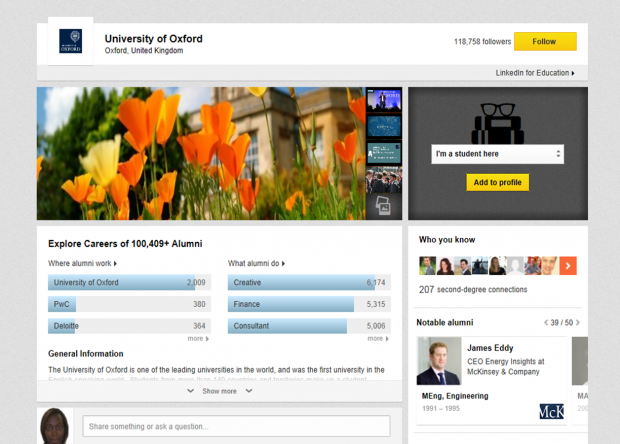 university of oxford - LinkedIn University Pages