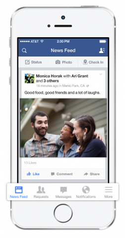 new facebook app for ios 7
