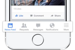 new facebook app for ios 7 feat