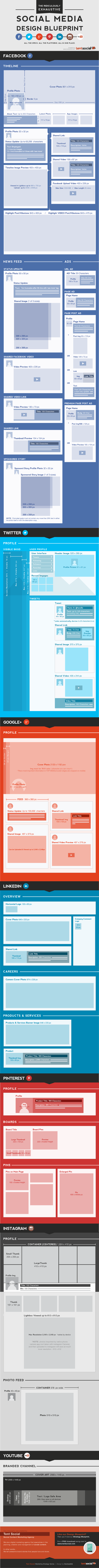 social media images dimensions infographic