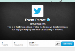 twitter event parrot