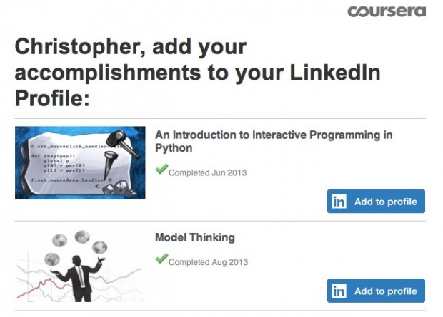 linkedin coursera certificate example