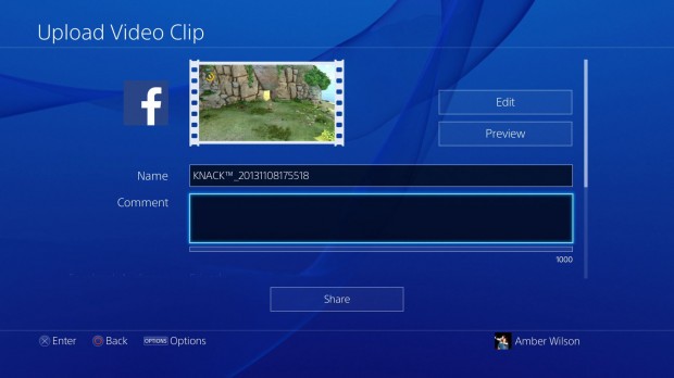 ps4 and facebook integration