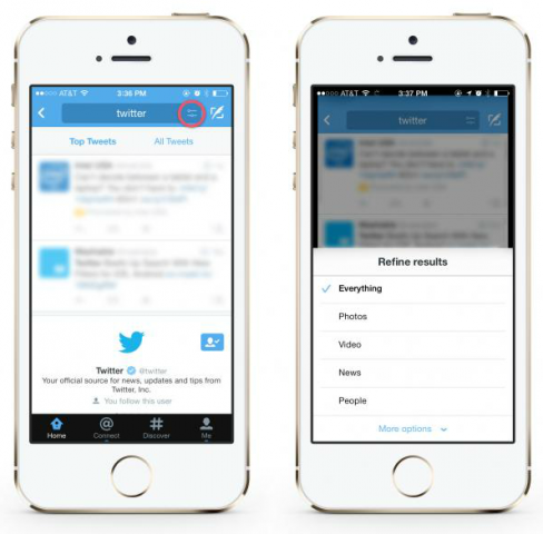 twitter new search filters