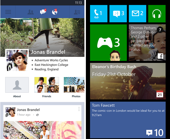 facebook update for windows phone 8