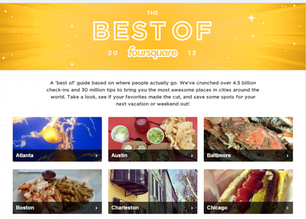 foursquare top places 2013