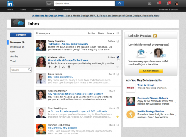 linkedin new inbox