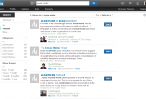 linkedin search for influencers posts