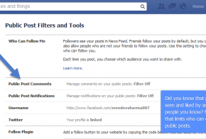 Facebook public posts comments filter