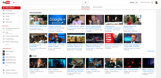 YouTube new look