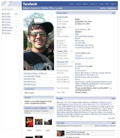 facebook design 2006