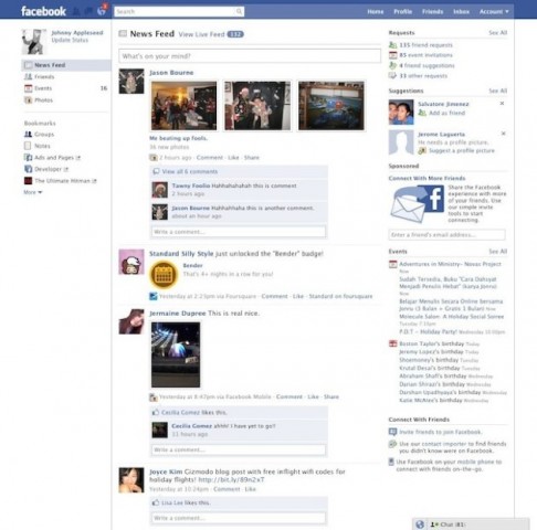 facebook design 2010