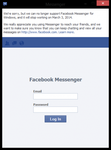 facebook messenger for windows is dead