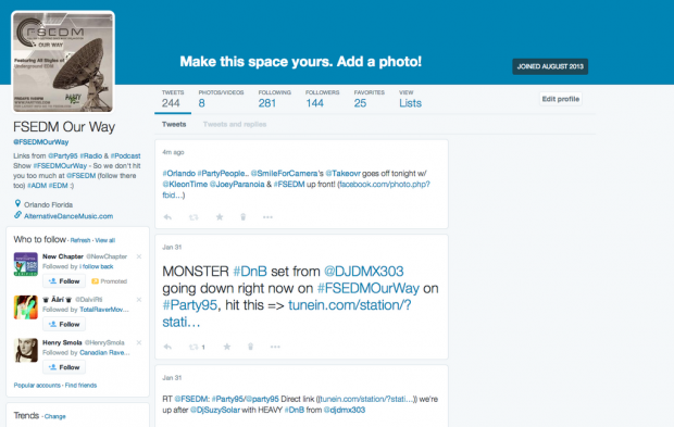 twitter new web profile design