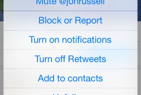 twitter mute feature for ios