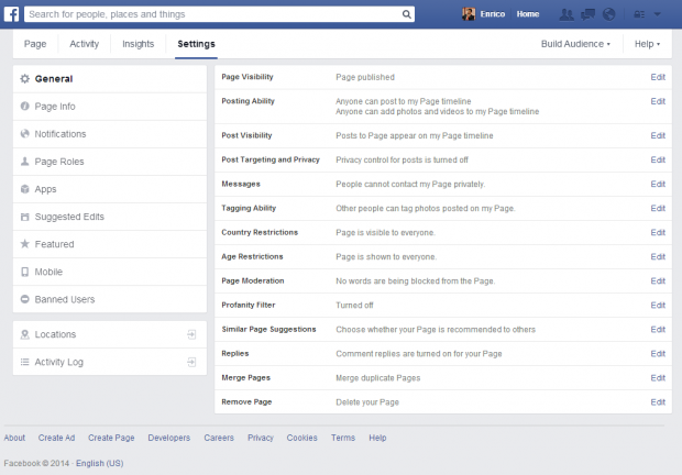 facebook pages managing locations