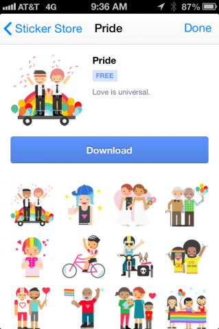 facebook pride stickers