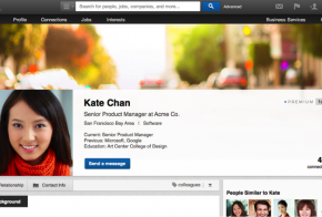 linkedin new profile page