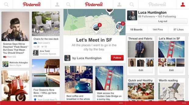 pinterest beta for windows phone