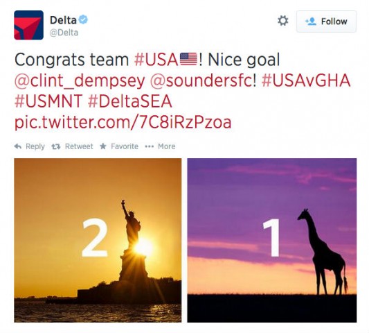 twitter Delta Airlines tweet