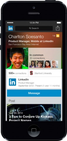 new LinkedIn profiles for Android iOS