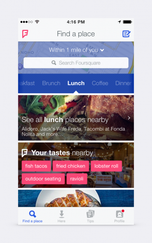 new foursquare app