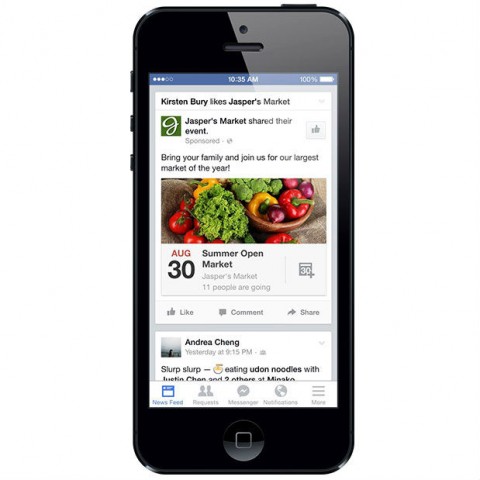 facebook events news feed ads