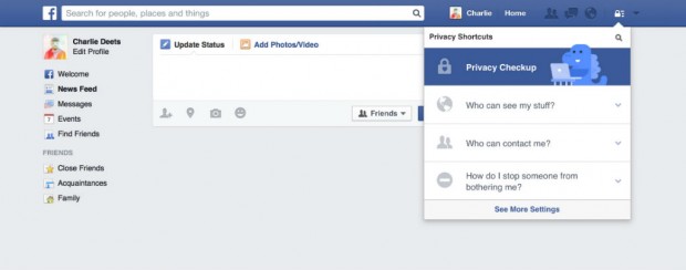 Facebook privacy checkup