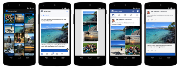 Facebook multiple photos for Android and iOS