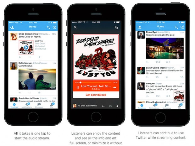 Twitter audio card for iTunes SoundCloud