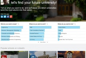 linkedin university finder