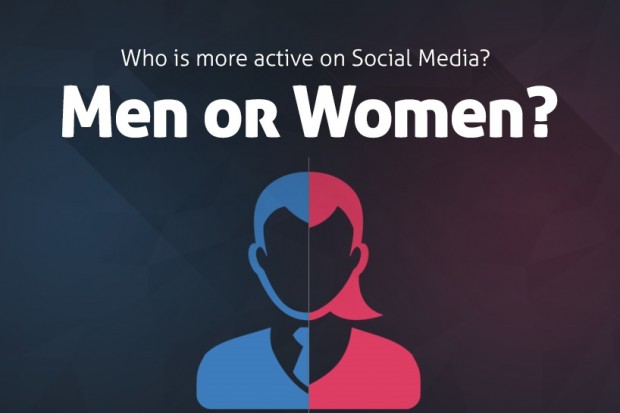 social media men vs women infographic feat