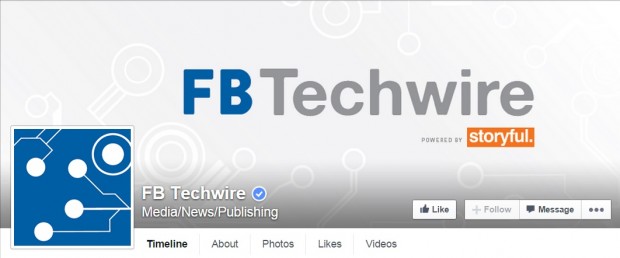 Facebook page FB Techwire for tech news