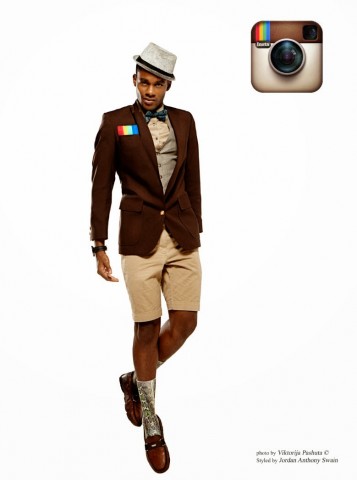 man dressed as instagram