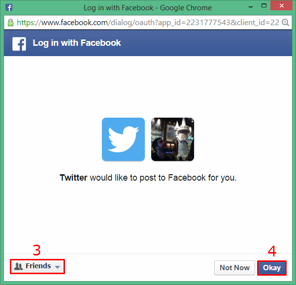 how to auto post tweets to facebook 3