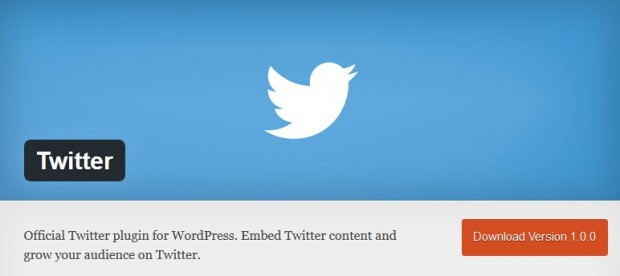 Twitter official plugin for WordPress