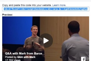 Facebook embed video