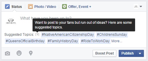 Facebook Suggested Topics