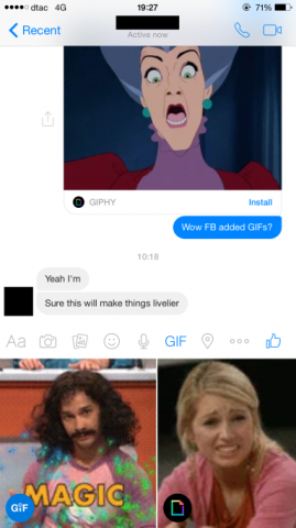 GIF στον Messenger